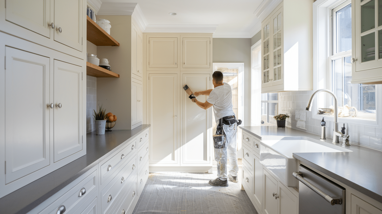 Affordable cabinet painting